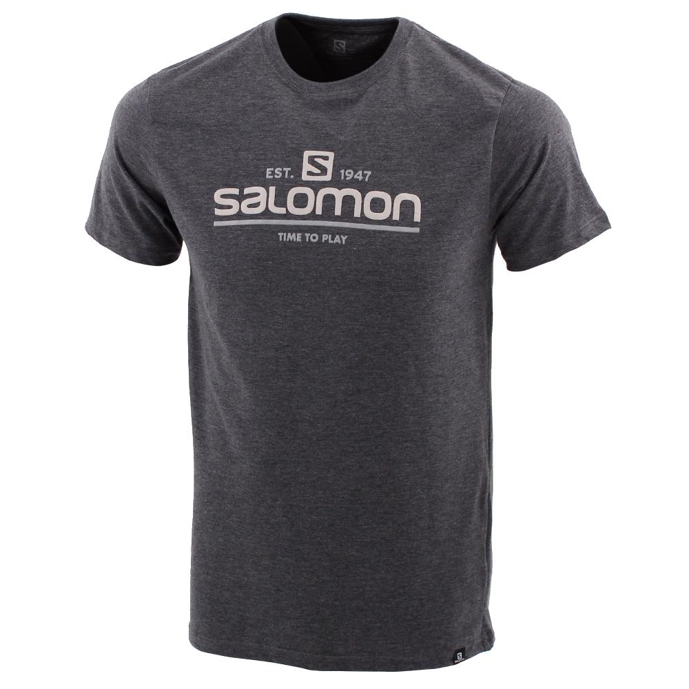 Salomon Singapore Mens T-shirts - TIME TO PLAY SS M Grey | 35618-CVIX